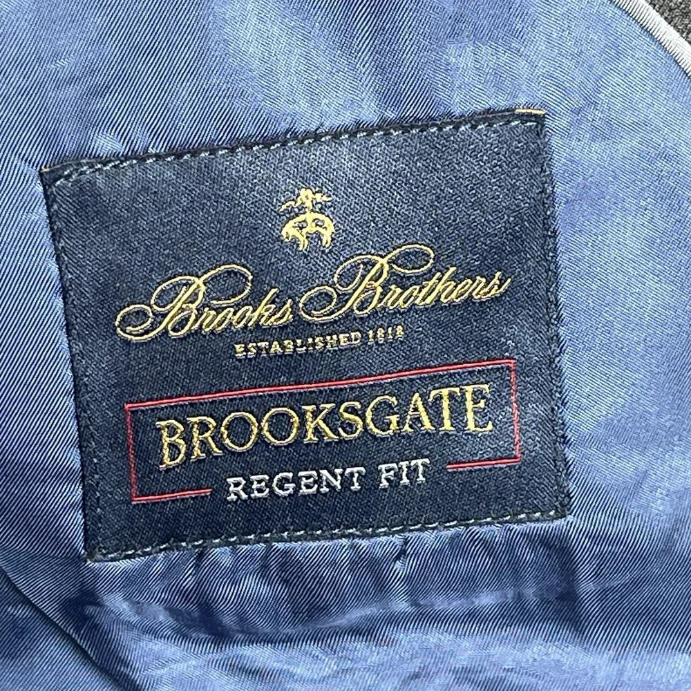 Brooks Brothers Brooksgate Regent Dark Gray Blazer Vitale Barberis Canonico Wool